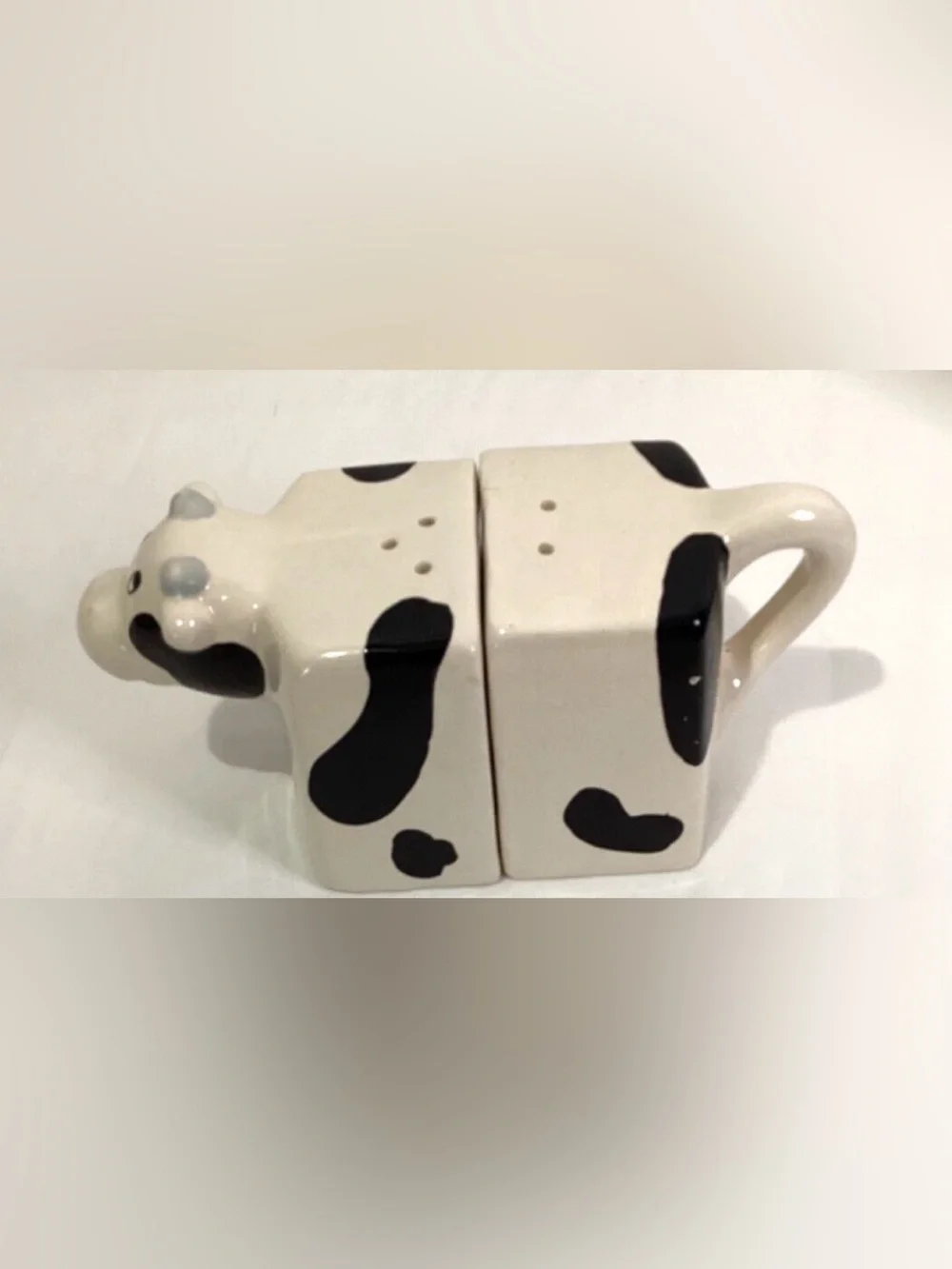 Black & White Ceramic Cow Salt and Pepper Set